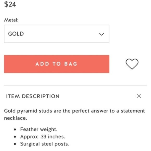 :: Stella & Dot Vintage GOLD Cleopatra Studs - Picture 3 of 5